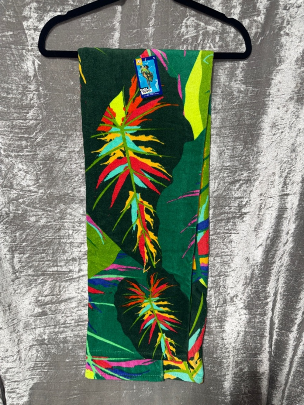 Tropical Leaf Beach Towel by Unknown Brand - Green Multicolor